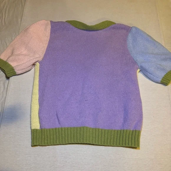 SO Green and Purple Knit Sweater - Picture 4 of 6